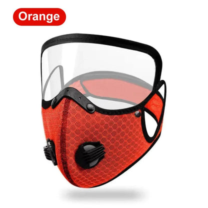 Windproof Motorcycle Face Mask and Anti-UV Goggles with 5-Layer Filter