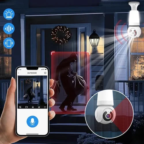 Convenient Wireless Smart Bulb Surveillance Camera for Everyday Setup