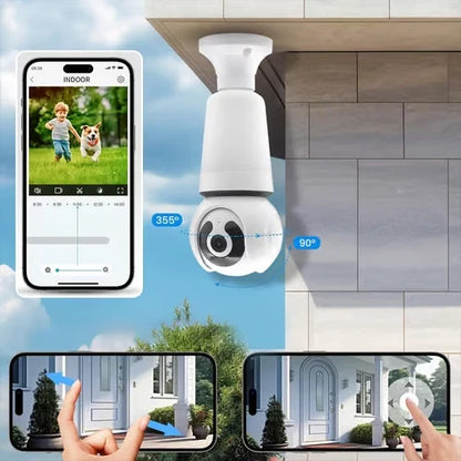 Convenient Wireless Smart Bulb Surveillance Camera for Everyday Setup