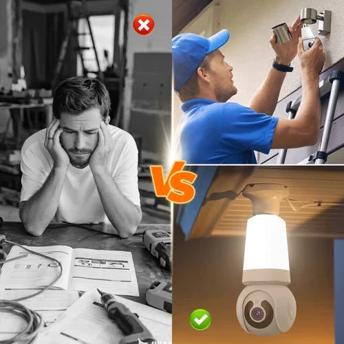 Convenient Wireless Smart Bulb Surveillance Camera for Everyday Setup