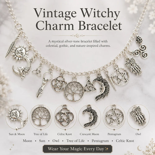 Distinctive Vintage Witchy Charm Bracelet for Everyday Wear