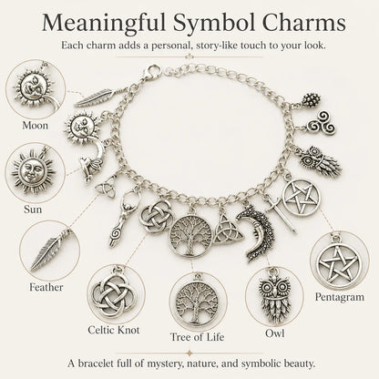 Distinctive Vintage Witchy Charm Bracelet for Everyday Wear