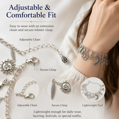 Distinctive Vintage Witchy Charm Bracelet for Everyday Wear