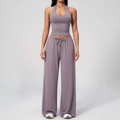 Purpose-Built Women's 2-Piece Athleisure Outfits - Polyester-Silk