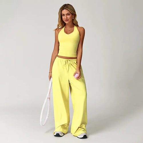 Purpose-Built Women's 2-Piece Athleisure Outfits - Polyester-Silk