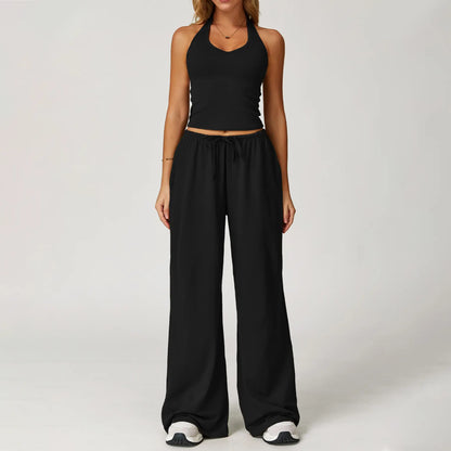 Purpose-Built Women's 2-Piece Athleisure Outfits - Polyester-Silk