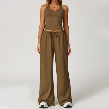 Purpose-Built Women's 2-Piece Athleisure Outfits - Polyester-Silk