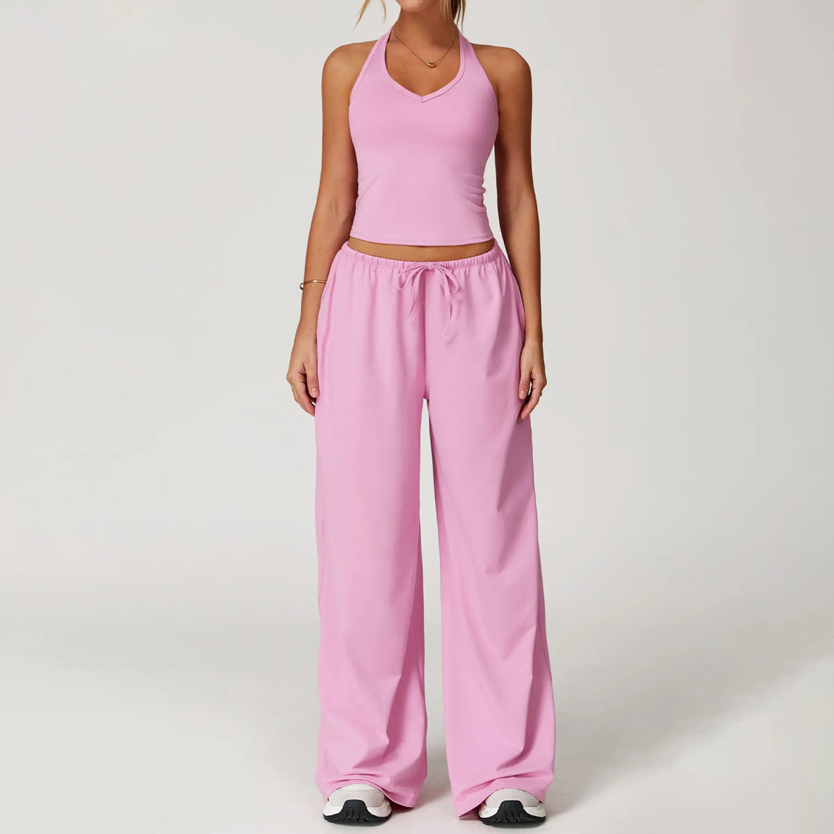 Purpose-Built Women's 2-Piece Athleisure Outfits - Polyester-Silk