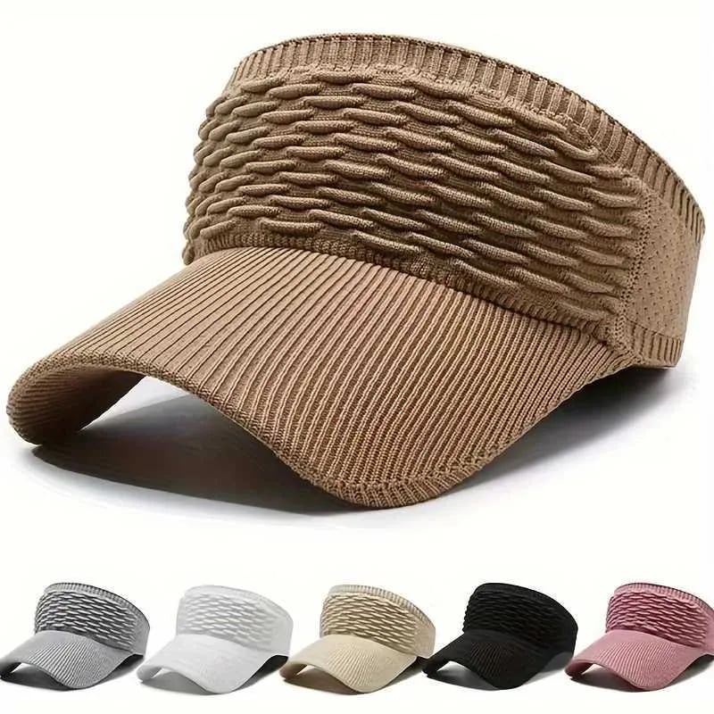 Distinctive Women's High Ponytail Sun Visor Hat – Breathable Open-Top