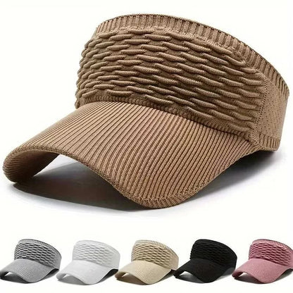 Distinctive Women's High Ponytail Sun Visor Hat – Breathable Open-Top