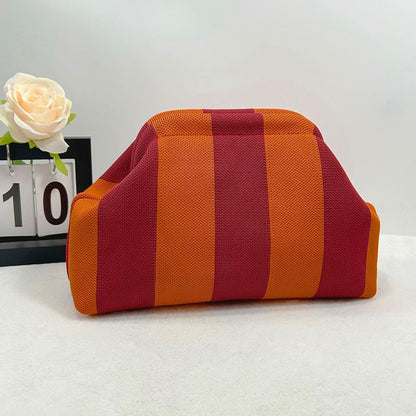 Space-Saving Women's Striped Cloud Handbag – Your New Go-To for Every
