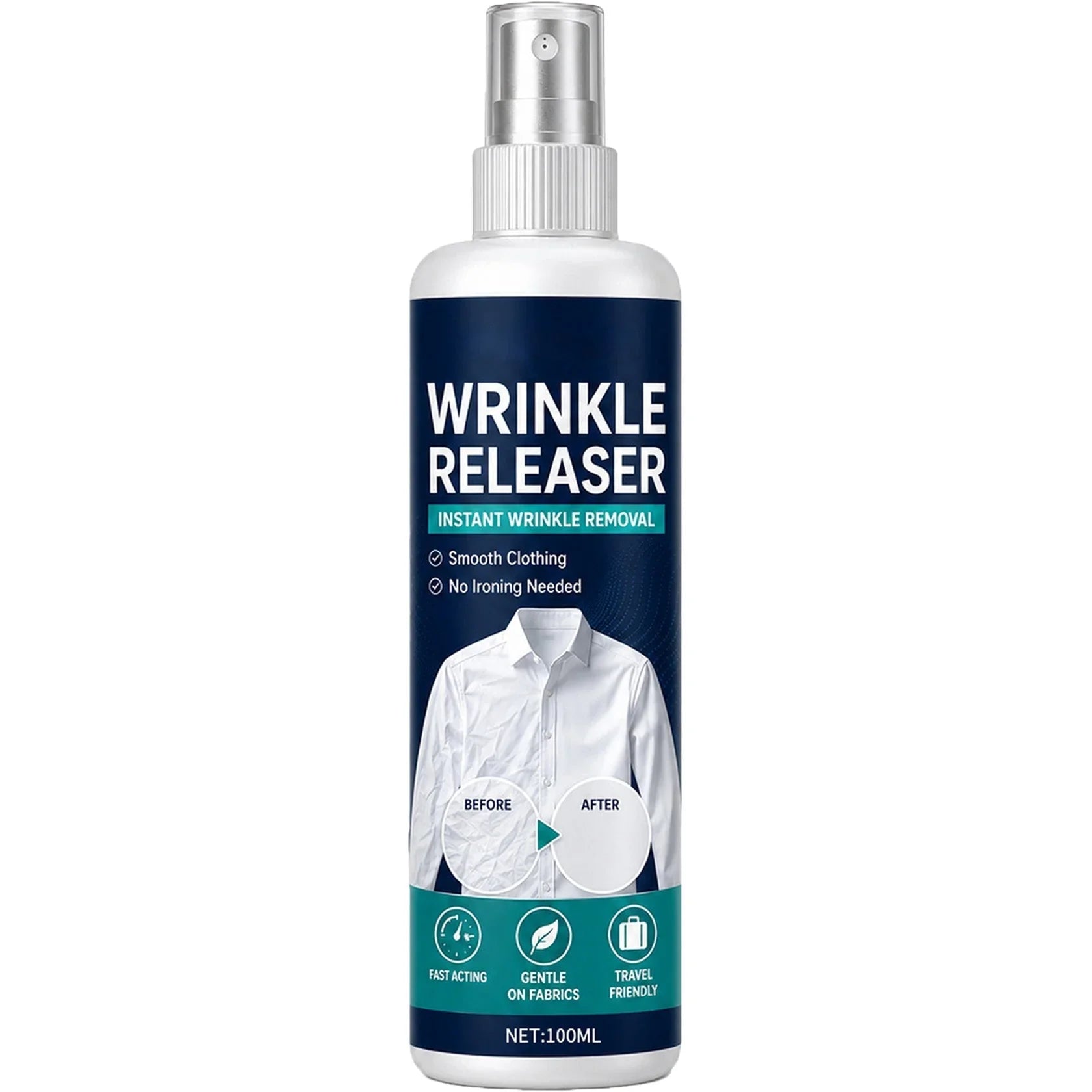 Purpose-Built Instant wrinkle release – no iron, travel-ready