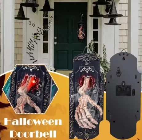 Vehicle-Ready Hanging Doorbell Touch/Motion Activated Skeleton Hand