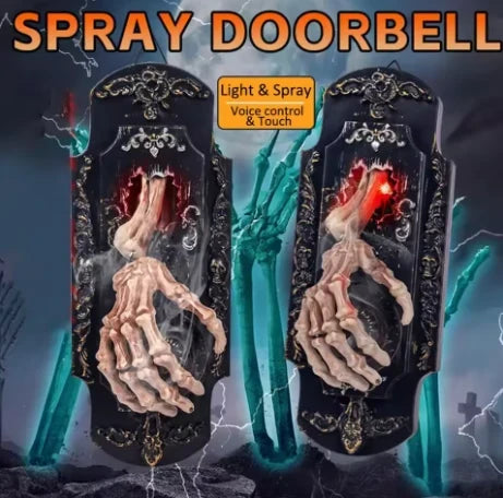 Vehicle-Ready Hanging Doorbell Touch/Motion Activated Skeleton Hand