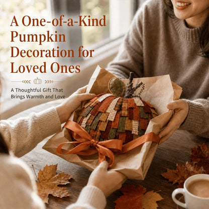 Purpose-Built Handmade Patchwork Pumpkin Door Hanger - Rustic Fall &