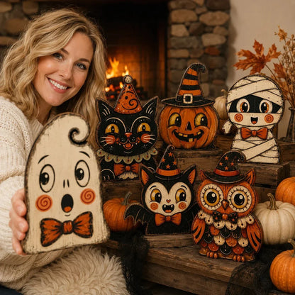 Purpose-Built Vintage Wooden Character Tabletop Decor for Everyday Use