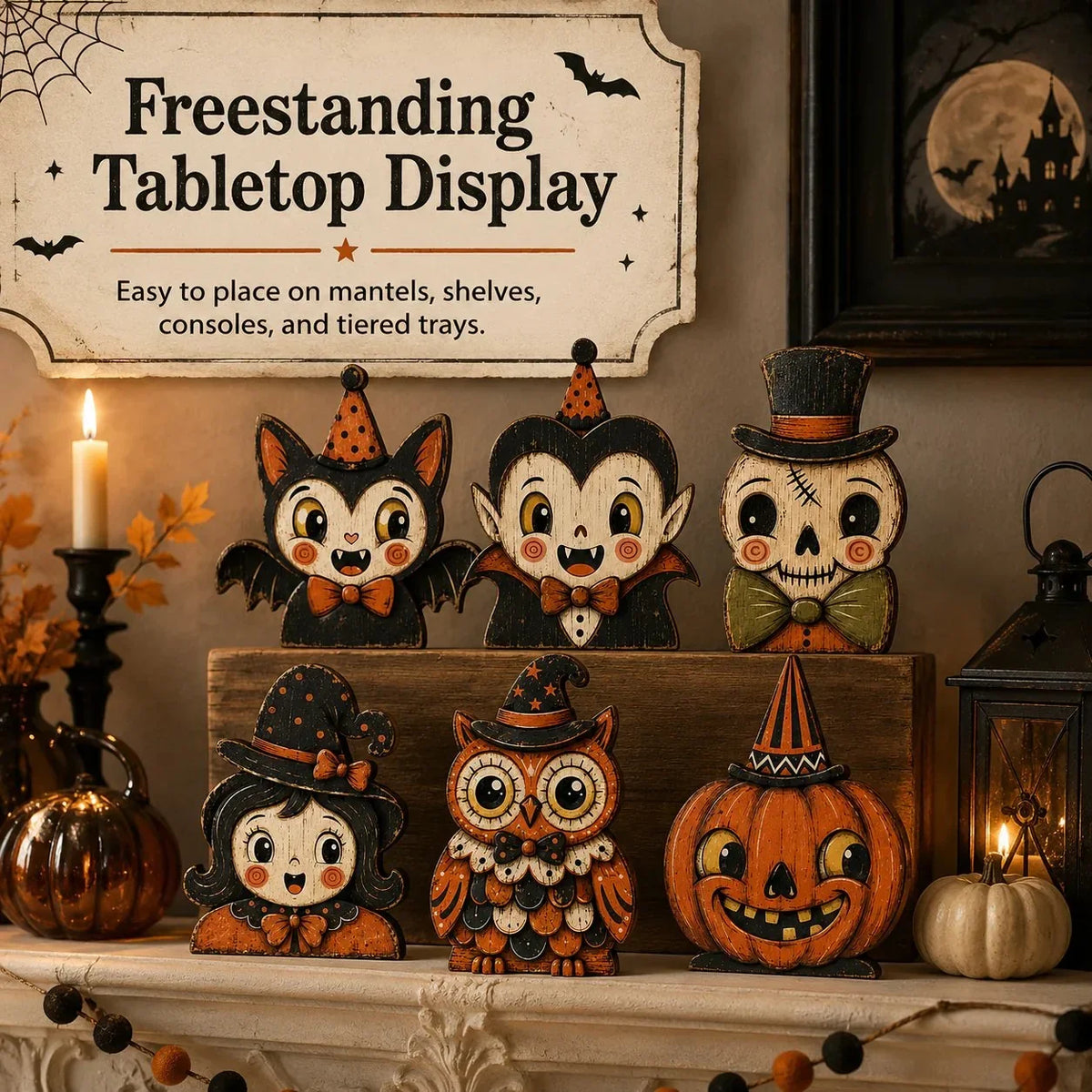 Purpose-Built Vintage Wooden Character Tabletop Decor for Everyday Use