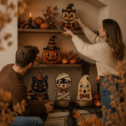 Purpose-Built Vintage Wooden Character Tabletop Decor for Everyday Use