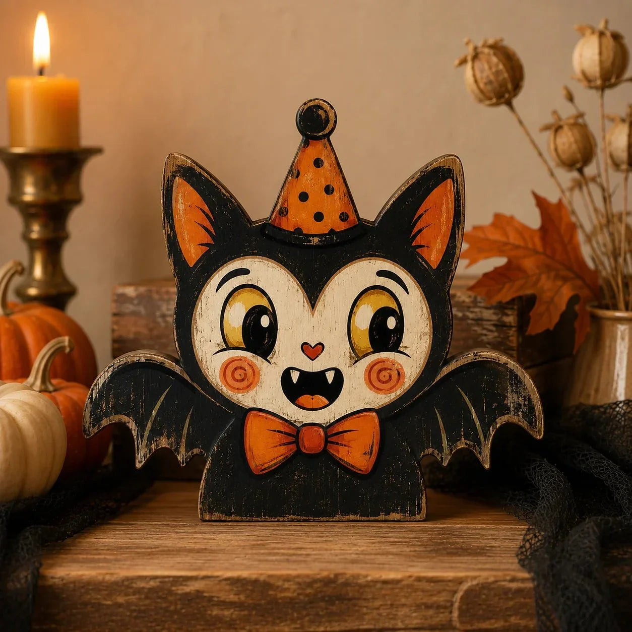 Purpose-Built Vintage Wooden Character Tabletop Decor for Everyday Use