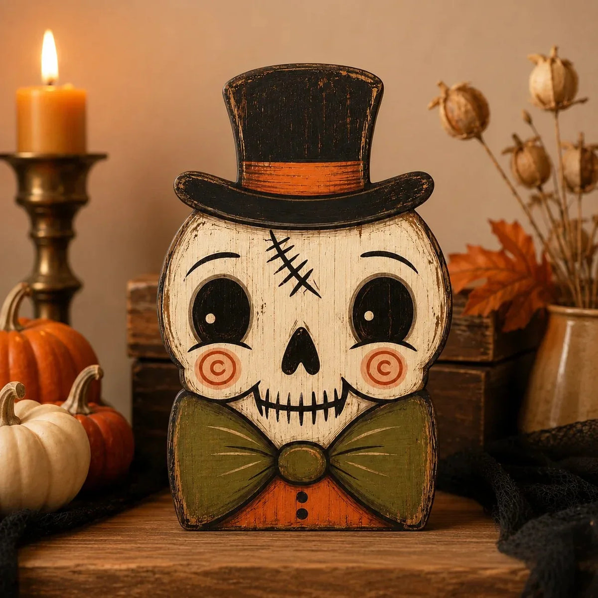 Purpose-Built Vintage Wooden Character Tabletop Decor for Everyday Use