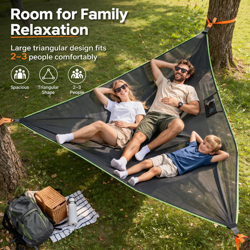 Purpose-Built Triangular Camping Hammock for Everyday Use