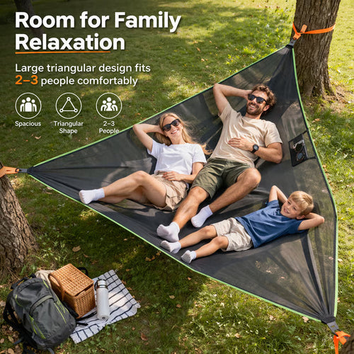 Purpose-Built Triangular Camping Hammock for Everyday Use