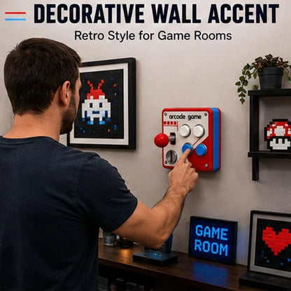 Hands-On Retro Arcade Game Wall Switch Panel for Creative Play