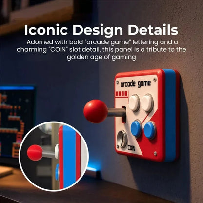 Hands-On Retro Arcade Game Wall Switch Panel for Creative Play