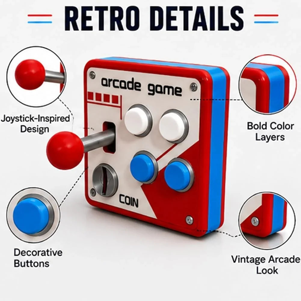 Hands-On Retro Arcade Game Wall Switch Panel for Creative Play