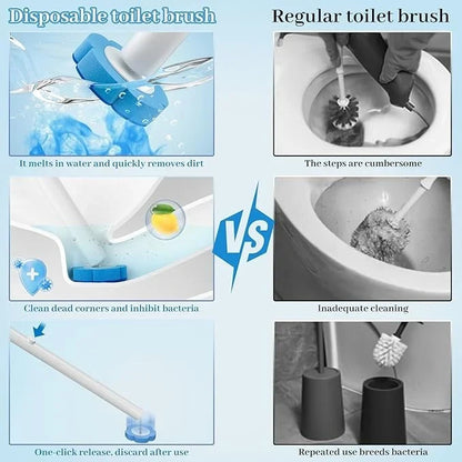 Hands-On Toilet Scrubber Kit with Self-Cleaning Disposable Pads – No