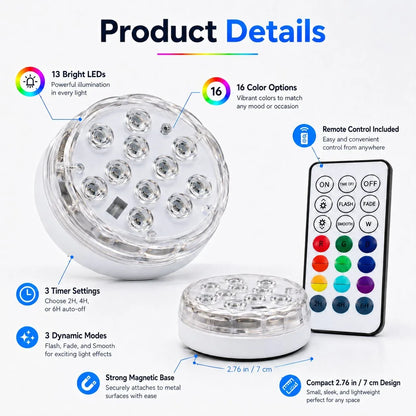 Decorative Light Up Your Pool Nights – Magnetic Waterproof LED Lights