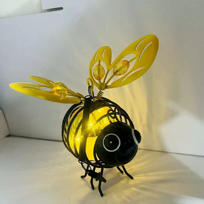 Outdoor Solar Powered Hanging Bee Garden Light for Garden Display