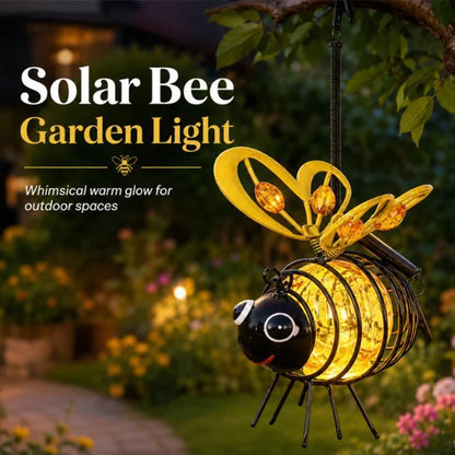 Outdoor Solar Powered Hanging Bee Garden Light for Garden Display