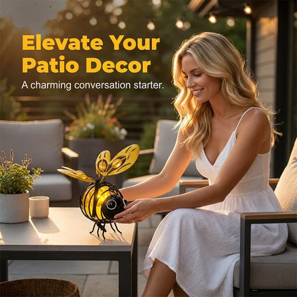Outdoor Solar Powered Hanging Bee Garden Light for Garden Display