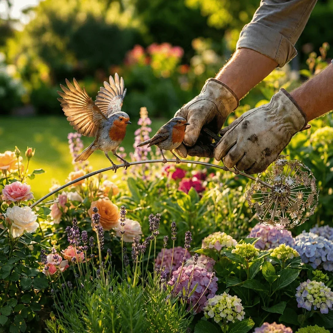 Outdoor-Ready Robin Memorial Garden – Are Near” for Garden Display
