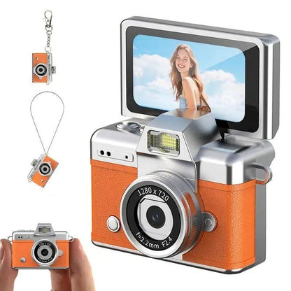 Purpose-Built Retro Mini Digital Camera – 1080P Flip Screen, Keychain