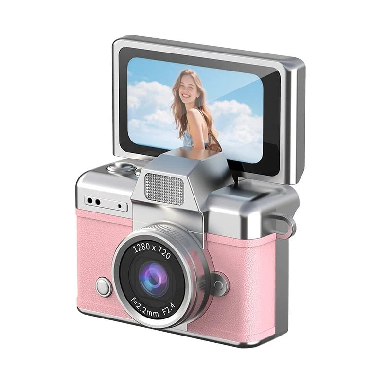 Purpose-Built Retro Mini Digital Camera – 1080P Flip Screen, Keychain