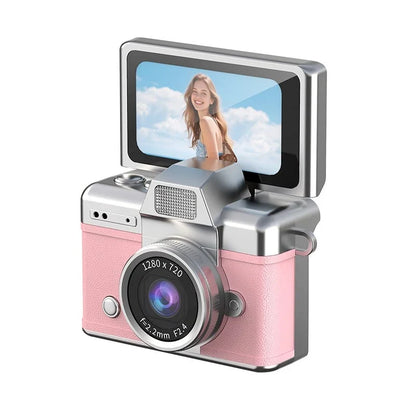 Purpose-Built Retro Mini Digital Camera – 1080P Flip Screen, Keychain
