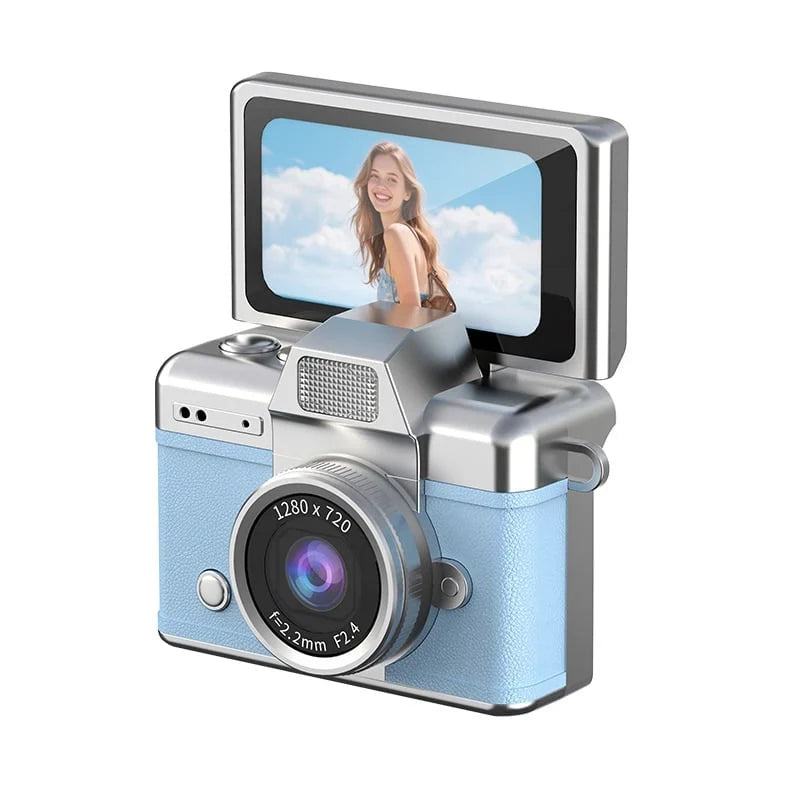 Purpose-Built Retro Mini Digital Camera – 1080P Flip Screen, Keychain