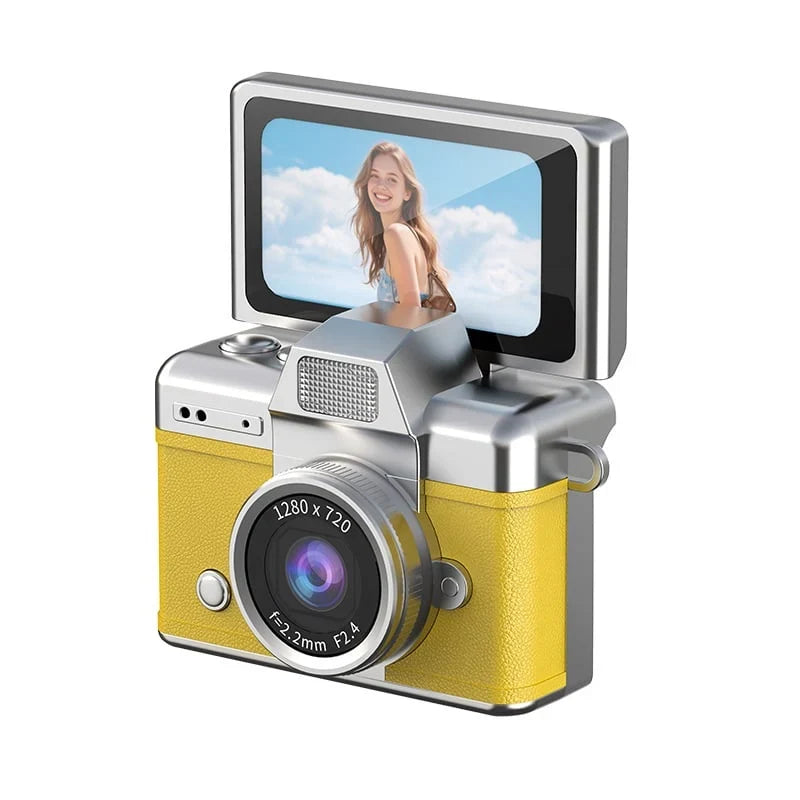 Purpose-Built Retro Mini Digital Camera – 1080P Flip Screen, Keychain