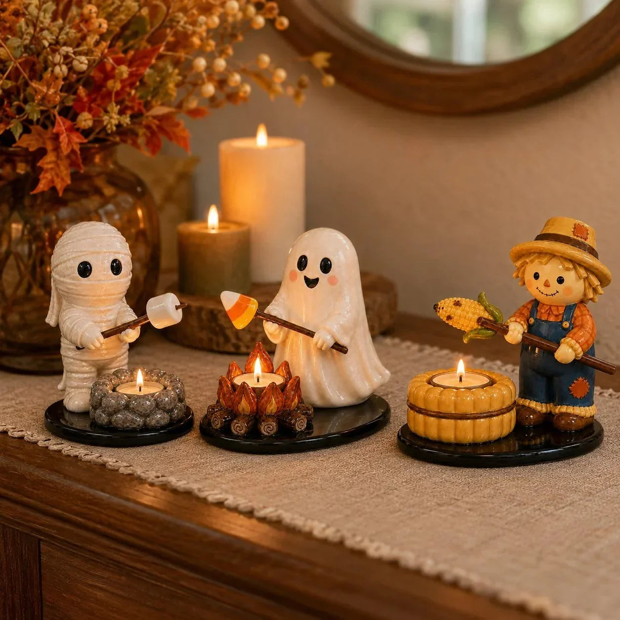 Decorative Campfire Tealight Holder for Focused Lighting