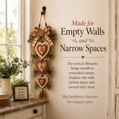 Purpose-Built Vintage Farmhouse Layered Heart Wall