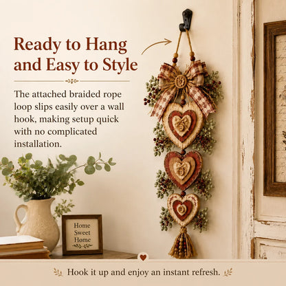 Purpose-Built Vintage Farmhouse Layered Heart Wall