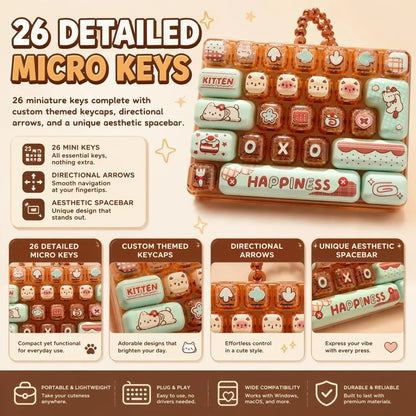 Hands-On 26-Key Mini Mechanical Keyboard Fidget Toy