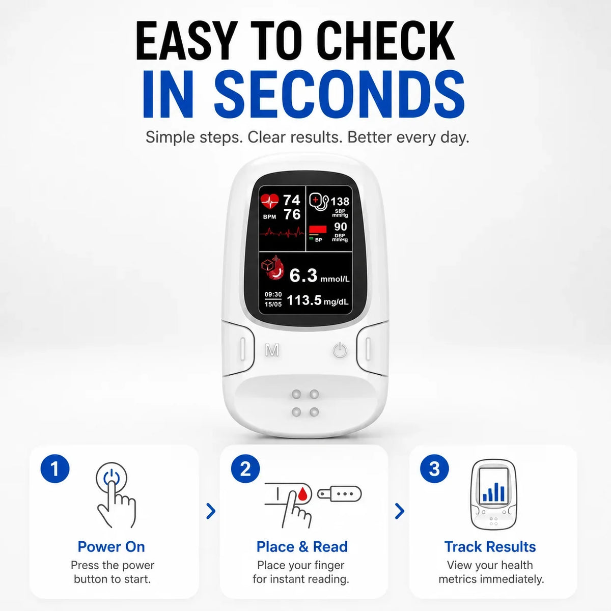 Distinctive Multi-Function Health Monitoring Device for Everyday Wear
