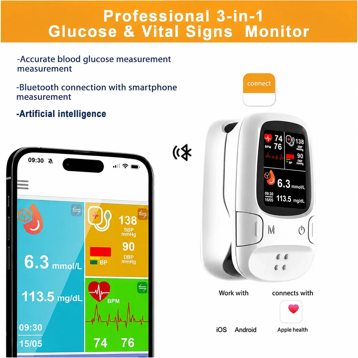 Distinctive Multi-Function Health Monitoring Device for Everyday Wear