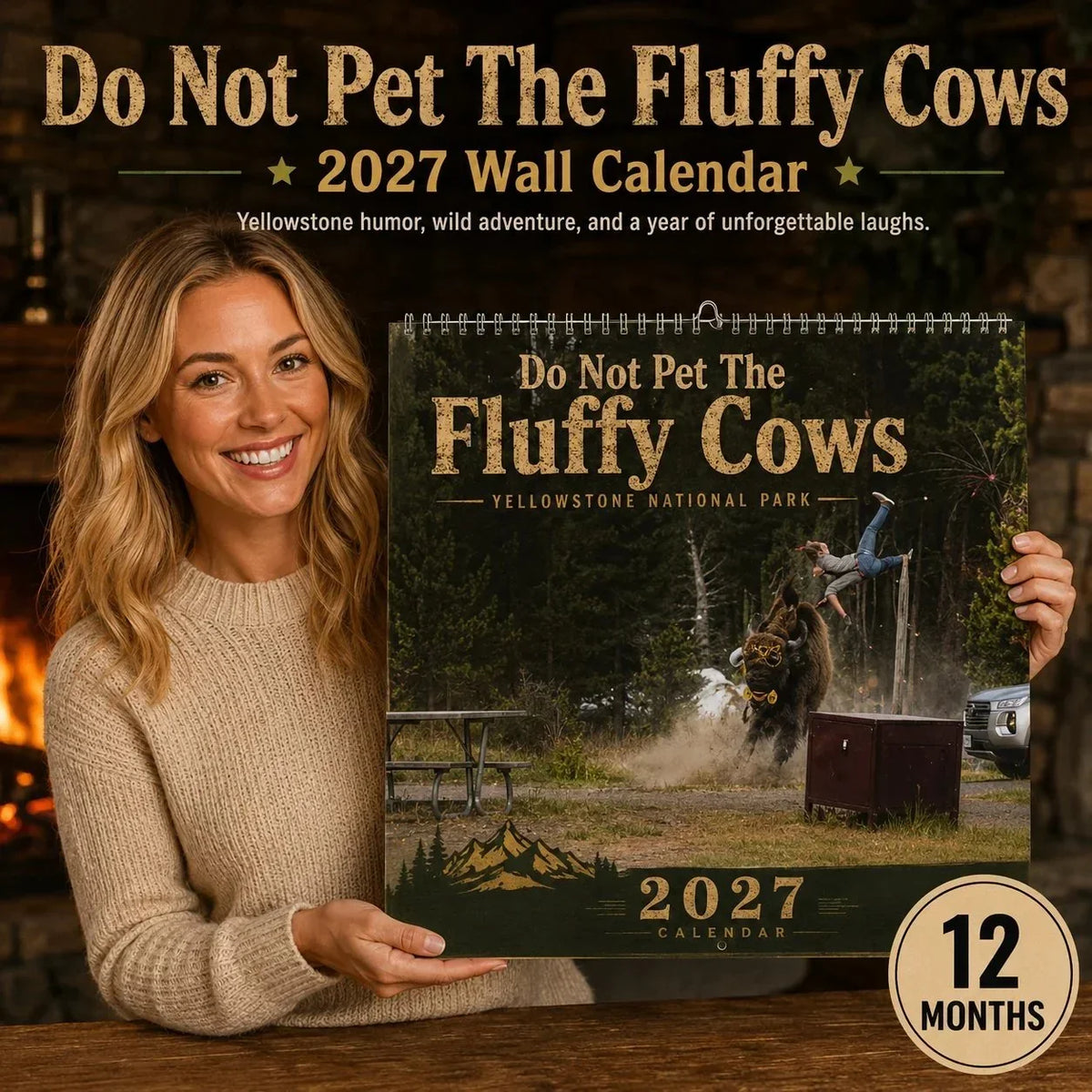 Pet-Friendly "Do Not Pet The Fluffy Cows" Bison Yellowstone National