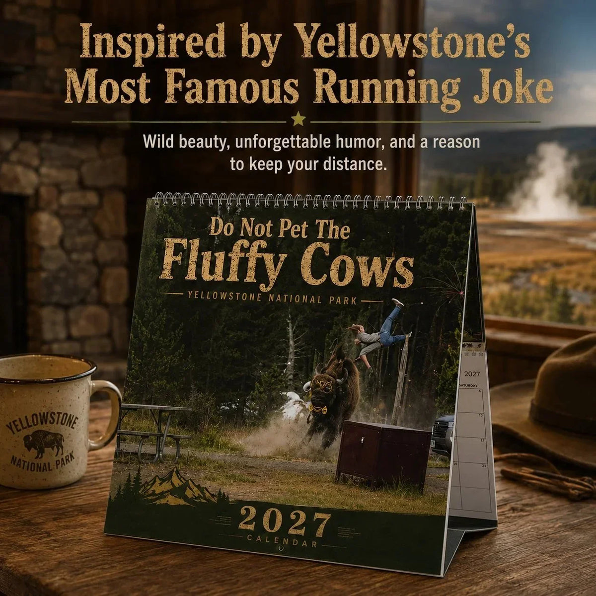 Pet-Friendly "Do Not Pet The Fluffy Cows" Bison Yellowstone National