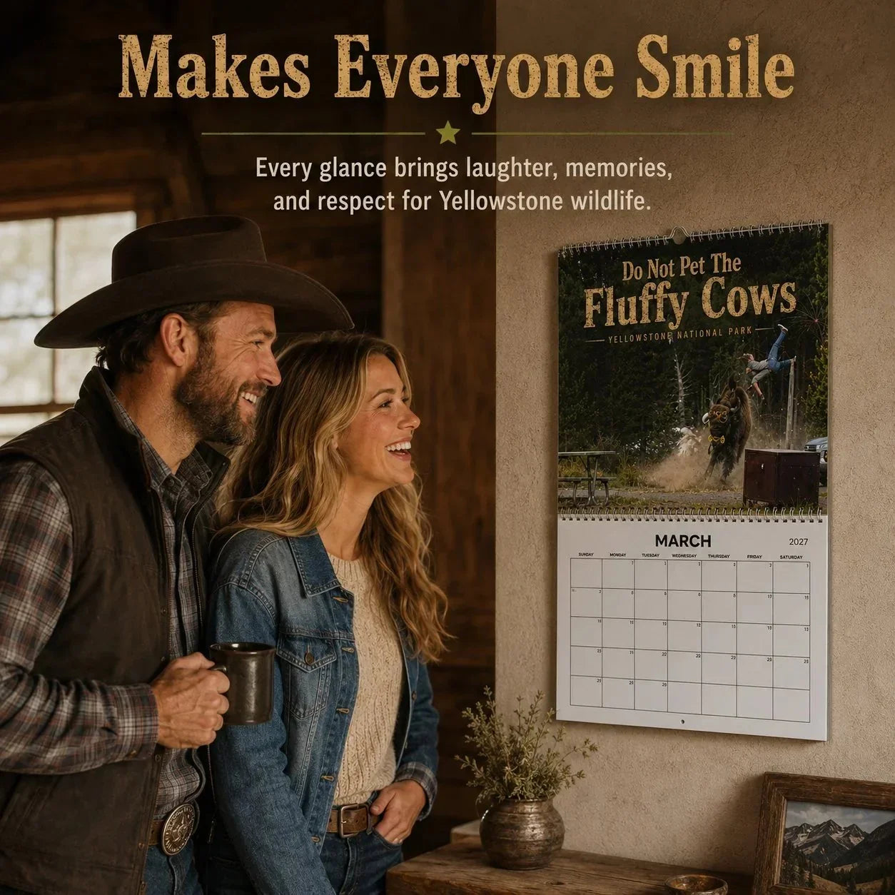 Pet-Friendly "Do Not Pet The Fluffy Cows" Bison Yellowstone National