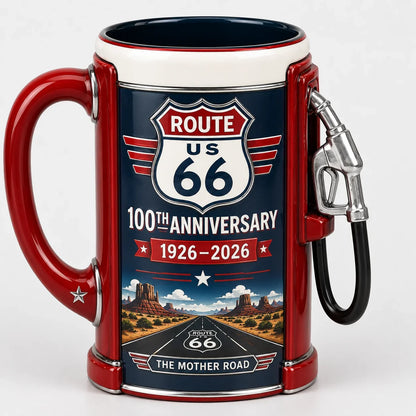 Purpose-Built Route 66 Centennial Fuel Pump Mug – 100th Anniversary